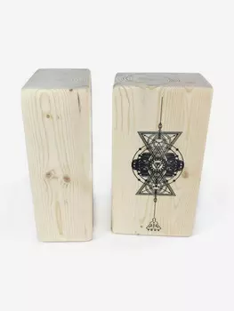 Кирпич для йоги RamaYoga Вишутха, бежевый, йога блок из дерева, Бежевый