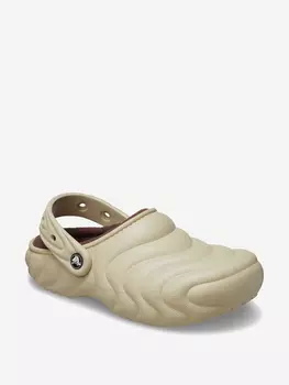 Клоги утепленные женские Crocs Classic Lined Overpuff Clog, Бежевый