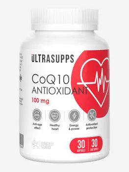 Коэнзим Q10 Ultrasupps, 30 шт, Белый