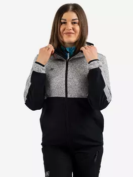 Кофта спортивная NoName Fleece Jacket WOS 24 Grey Melange флисовая с капюшоном, Серый