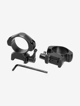 Кольца для прицела Veber E 3021 QH Weaver быстросъёмные, Черный