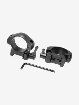 Кольца для прицела Veber E 3021 M Weaver быстросъёмные, Черный