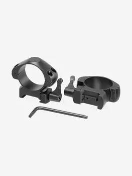 Кольца для прицела Veber E 3021 QM Weaver быстросъёмные, Черный