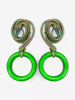 Кольца гимнастические детские Зеленые, 156см, Зеленый