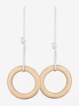 Кольца гимнастические Sportlim деревянные, Бежевый