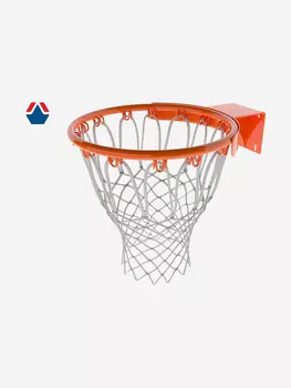 Кольцо баскетбольное №7 стандарт усиленное без сетки OLIMPCITI, Оранжевый