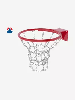 Кольцо баскетбольное OLIMPCITI №7 ТР Антивандальное с метал. Сеткой, Красный