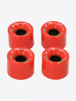 Колеса для круизера Street Surfing, 4 шт., А83, 60 мм, Красный