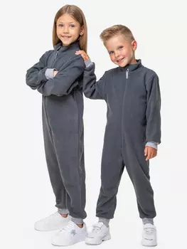 Комбинезон детский флисовый Happyfox, Серый