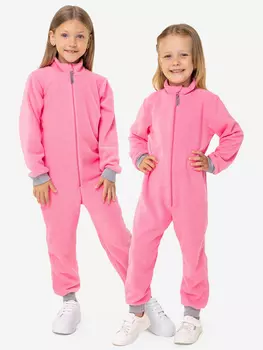 Комбинезон для девочки флисовый Happyfox, Розовый
