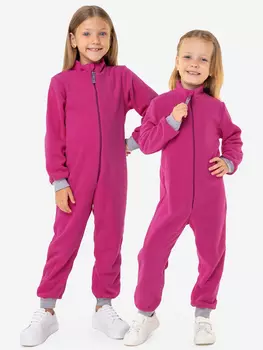 Комбинезон для девочки флисовый Happyfox, Розовый