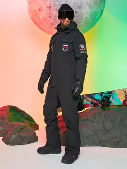 Комбинезон мужской Alpha Endless мембранный зимний горнолыжный, Черный
