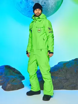 Комбинезон мужской Alpha Endless мембранный зимний горнолыжный, Зеленый
