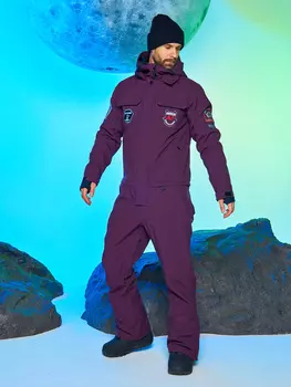 Комбинезон мужской Alpha Endless мембранный зимний горнолыжный, Фиолетовый