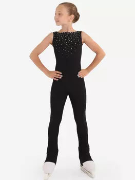 Комбинезон спортивный для фигуристов "Плие" IceDress, Черный