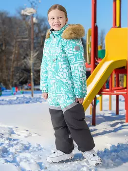 Комбинезон утепленный для девочек Lassie Joni, Зеленый