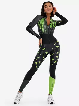 Комбинезон женский спортивный Bona Fide ComeBase Run Like Gepard "Lime", Мультицвет