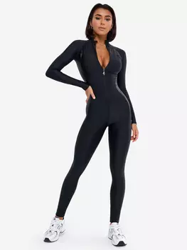Комбинезон женский спортивный Bona Fide: Elite Body "Black Skin", Черный