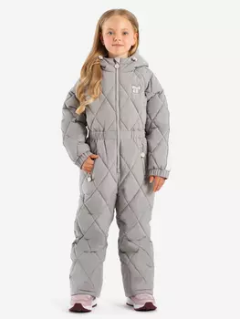 Комбинезон зимний для девочки, Серый