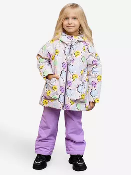 Комплект для девочки со снудом batik Элина смайл/сиреневый, Фиолетовый