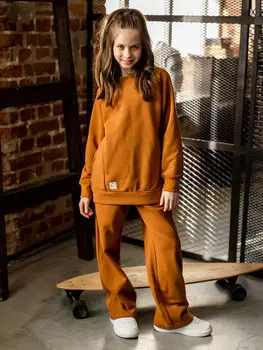 Комплект худи и брюки batik Лека охра, Коричневый