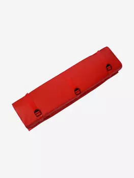 Комплект из 2х мягких накладок одна из них с сумкой на сидение лодки ПВХ, 800х200х50 (красный), Красный