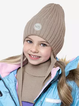 Комплект (шапка и манишка) NIKASTYLE, Бежевый