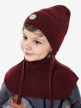 Комплект (шапка и манишка) NIKASTYLE, Красный