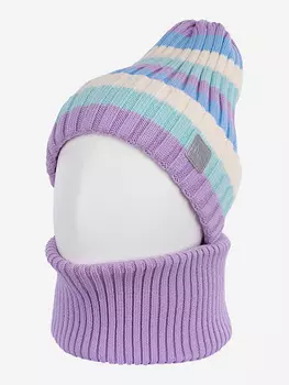 Комплект шапка и снуд для девочки NIKASTYLE, Розовый