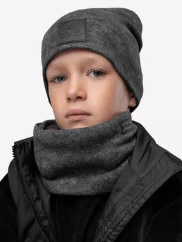 Комплект (шапка, снуд) для мальчиков bodo, Серый