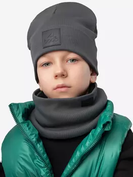 Комплект (шапка, снуд) для мальчиков bodo, Серый
