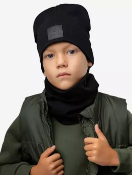 Комплект (шапка, снуд) для мальчиков bodo, Черный
