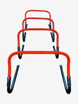 Комплект тренировочных барьеров PRO-F 4 шт, красные, два уровня высоты, Красный