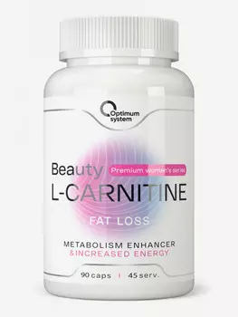 Комплекс Optimum System L-Carnitine Beauty + Chrome Picolinate, 90 шт, Белый