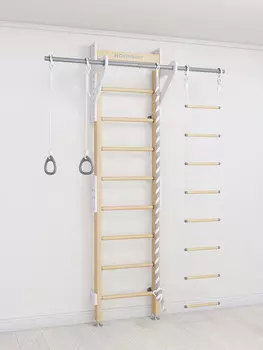 Комплекс «Шведская стенка деревянная ROMANA Eco 2», Белый