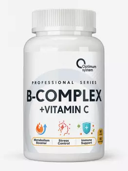Комплекс Витамин В + Витамин С Optimum system, 90 шт, Белый