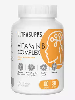 Комплекс витамина В Ultrasupps, 90 шт, Белый