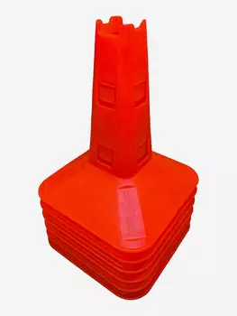 Конусы тренировочные Agility Cones PRO-F, EVA, красный, комплект 6 шт., Красный
