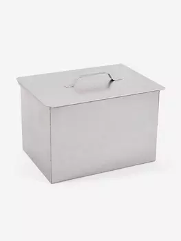 Коптильня двухъярусная 38х28х27 см, Сталь 0,8 мм Кедр, Серый