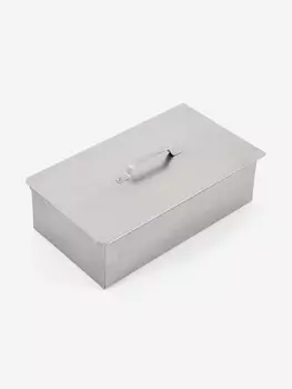 Коптильня двухъярусная 48х28х17 см, Сталь 0,8 мм Кедр, Серый