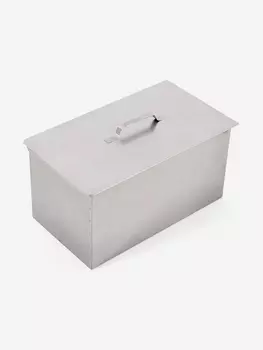 Коптильня двухъярусная 48х28х27 см, Сталь 1,0 мм Кедр, Серый