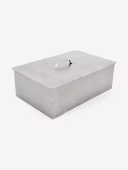 Коптильня двухъярусная 58х38х22 см, Сталь 1,0 мм Кедр, Серый