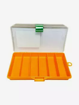 Коробка рыболовная для приманок Fisherbox 216 (22х12х03) малая оранжевая, Оранжевый