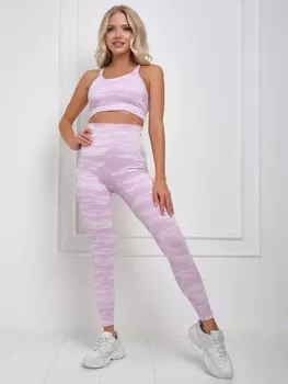 Костюм для фитнеса, йоги, пилатеса, зала женский с лосинами и топом спортивный Rizziano, Фиолетовый