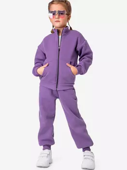 Костюм спортивный для девочек теплый с начесом Happyfox, Фиолетовый