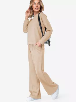 Костюм женский из экозамши Happyfox, Бежевый