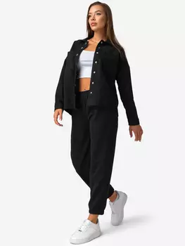 Костюм женский из экозамши Happyfox, Черный