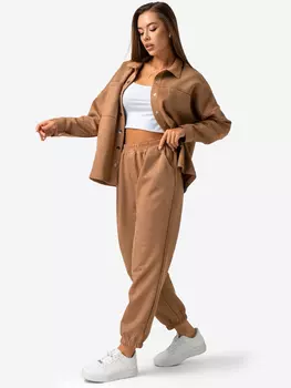 Костюм женский из экозамши Happyfox, Коричневый