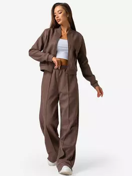 Костюм женский из экозамши Happyfox, Коричневый