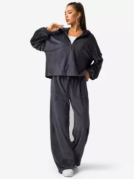 Костюм женский велюровый оверсайз Happyfox, Серый